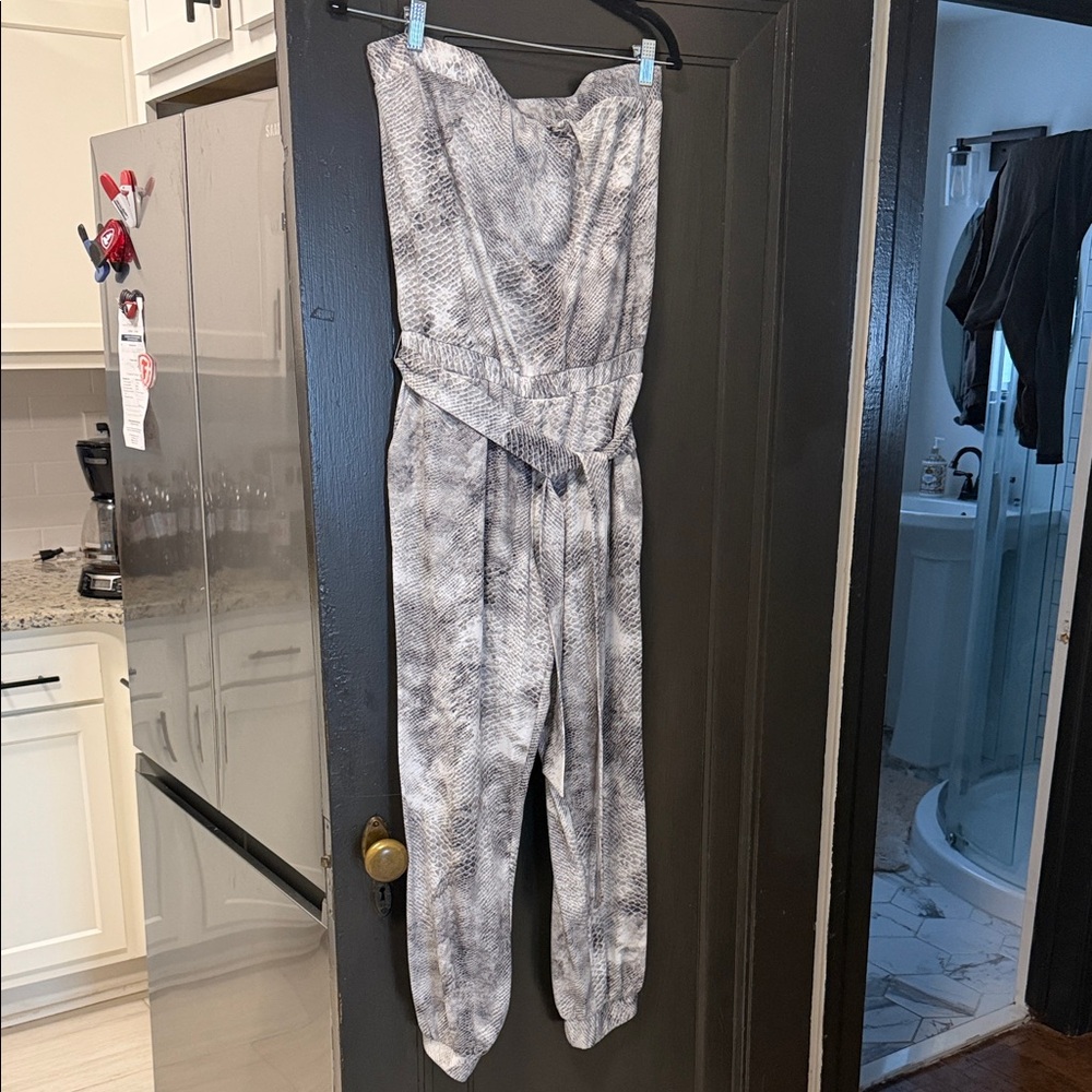 DREW Snakeskin Patterned Jumpsuit